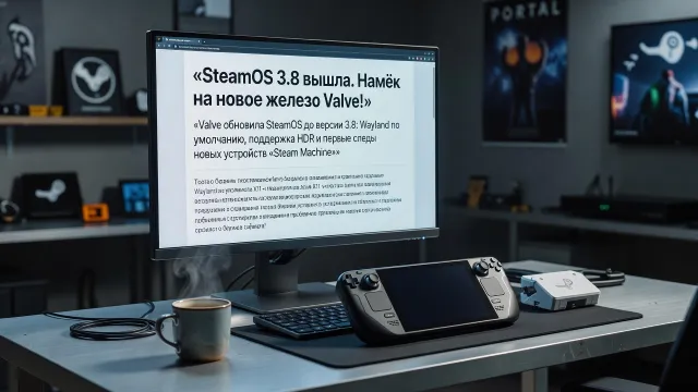 SteamOS 3.8 вышла. Намёк на новое железо Valve!